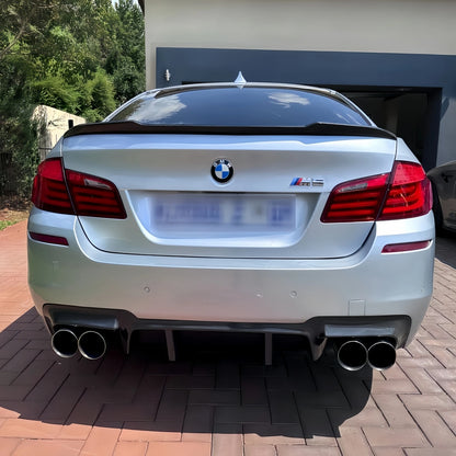 For BMW 5 Series F10 M5 Gloss Black No Rear Bumper Diffuser