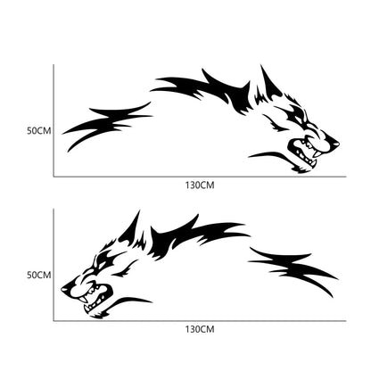 2PC Large Size Stickers Coyote Wolf Grunge Design Vinyl