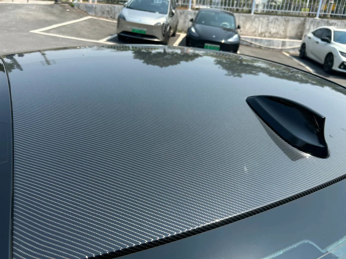 Leonardo Glossy Black Carbon Fiber Material Roll Wrap Tpu