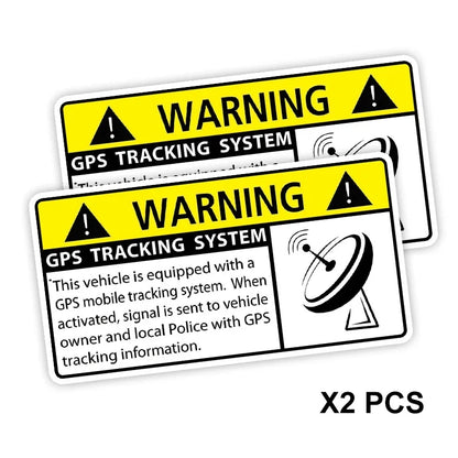 Warning Gps Alarm System Sticker On Vinyl Decal Waterproof
