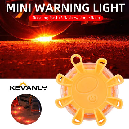 1PCS 8LED Flares Emergency Roadside Safety Beacon Disc Flashing