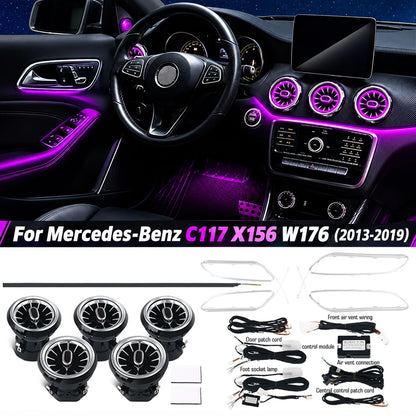 For Benz W176 C117 X156 A Cla Gla 12 Colors Ambient Turbine Air