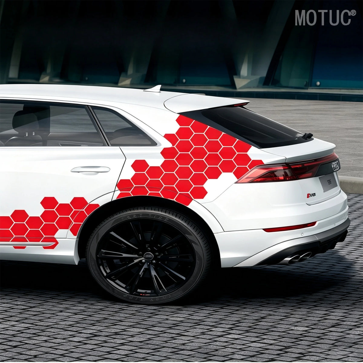 1SET Hexagonal Honeycomb Stickers Tuning Geometric Waterproof