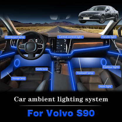 For Volvo S90 Luxury Hidden Mounting Acrylic Interior Ambient