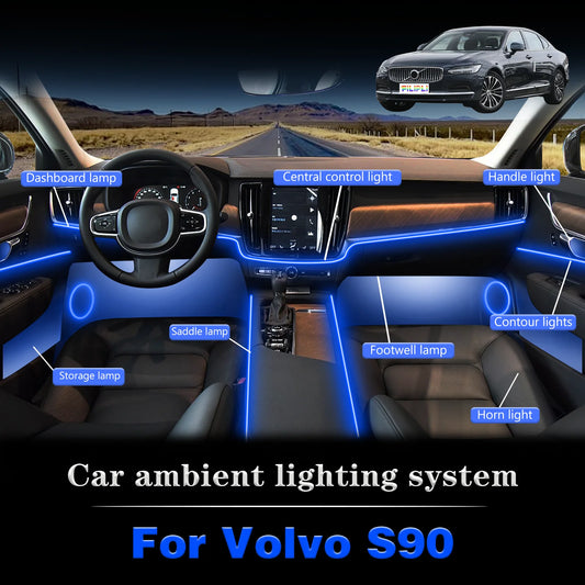 For Volvo S90 Luxury Hidden Mounting Acrylic Interior Ambient