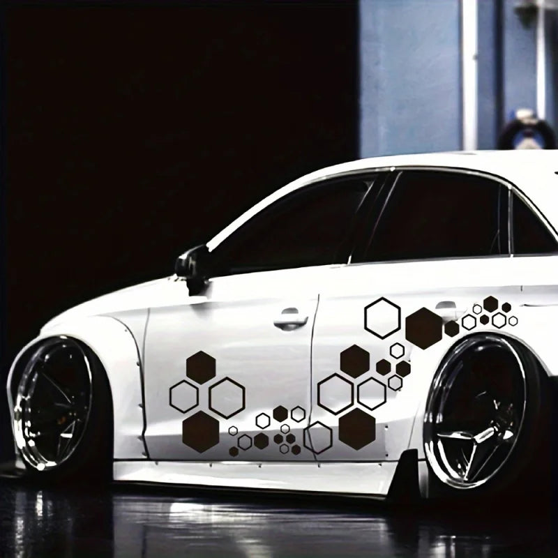 For Sports 52-piece Hexagon Sticker Set Waterproof Vinyl Decals