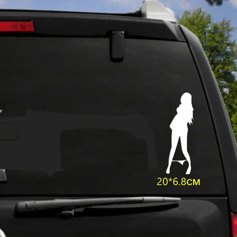 Sexy Girl Kneeling Standing Pose Body Sticker Decal Waterproof