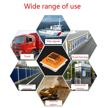 Solar Powered Cap Warning Flashing Road Barriers Traffic Square
