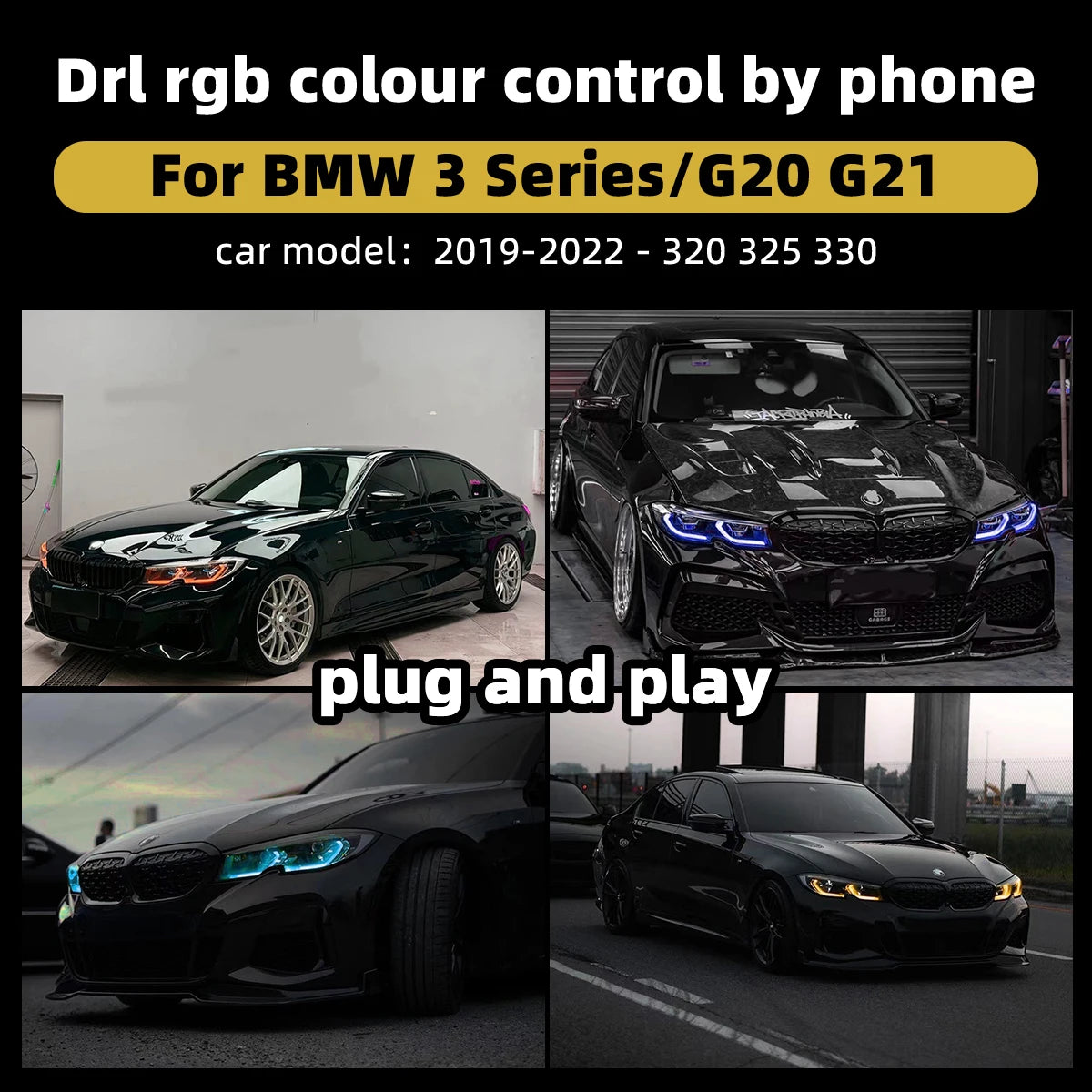 For BMW 3 Series G20 G21 2019-2022 RGB Drl Module APP Color