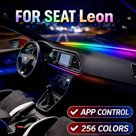 For SEAT Leon Automotive Decoration Light Strip Colorful Acrylic