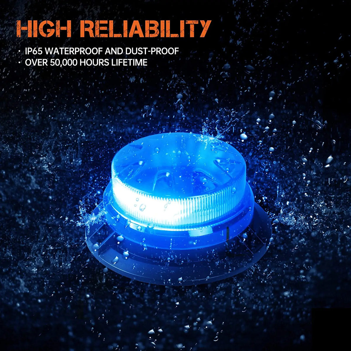 9-28v MINI Yellow Blue Rotating Ambulance Emergency Strobe