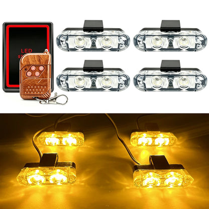 Clip Signal Front Grille Emergency Strobe Yellow Flash