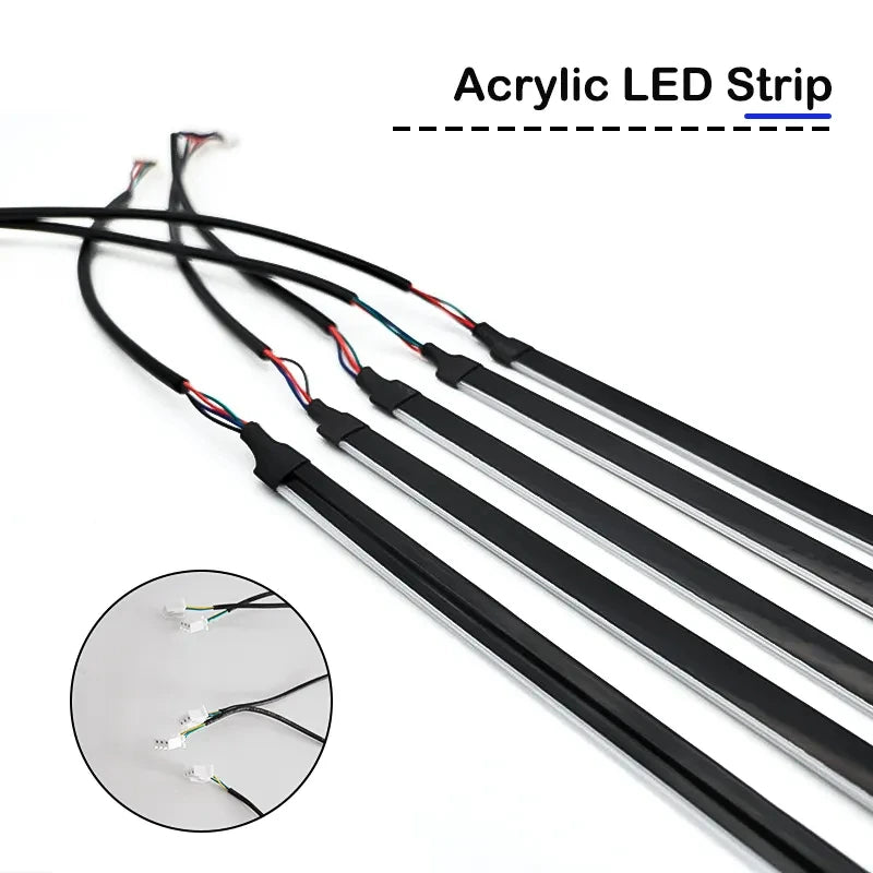 Ambient Colors Acrylic Strips RGB Interior Music Mood Lighting