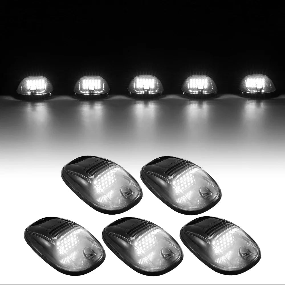 For Dodge Ram Pickup 5PCS Set Amber White 24 Cab Roof Running