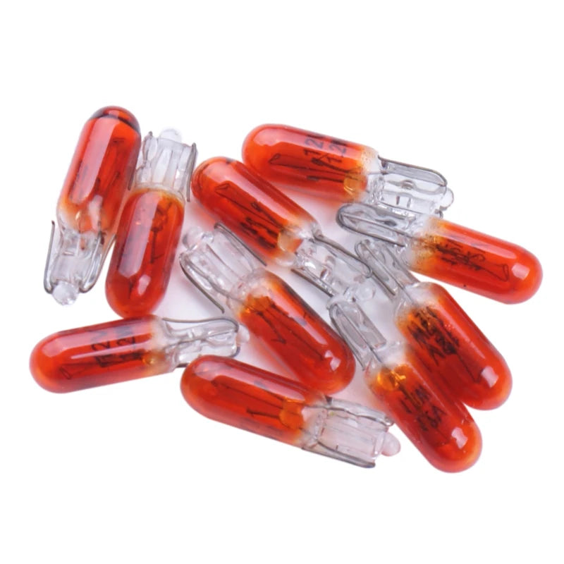 20PCS T5 W5W Halogen Bulb Instrument Panel Indicator 12V