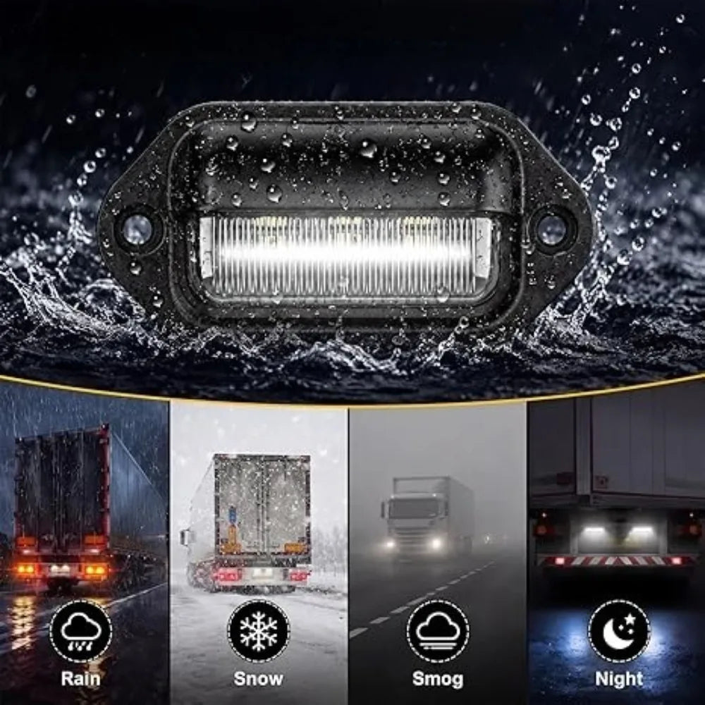 Multi Use 6LED Truck License Plate 12V 24V Motorcycle