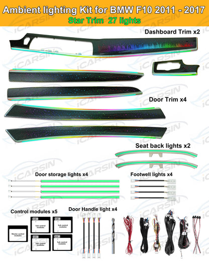 For BMW 5 Series 2011-2017 F11 Dynamic Colors F10 Ambient F18