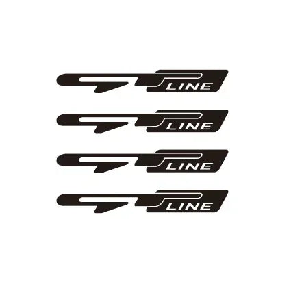 For Gt Line 4X Sticker Automobile Wheel Rims Rings Decorate
