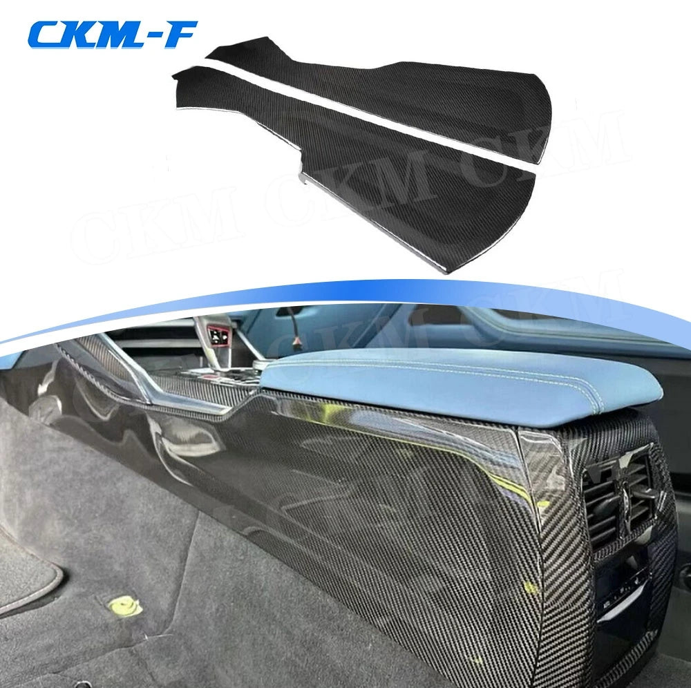 For BMW G80 M3 G82 G83 Dry Carbon Fiber Interior Center Console
