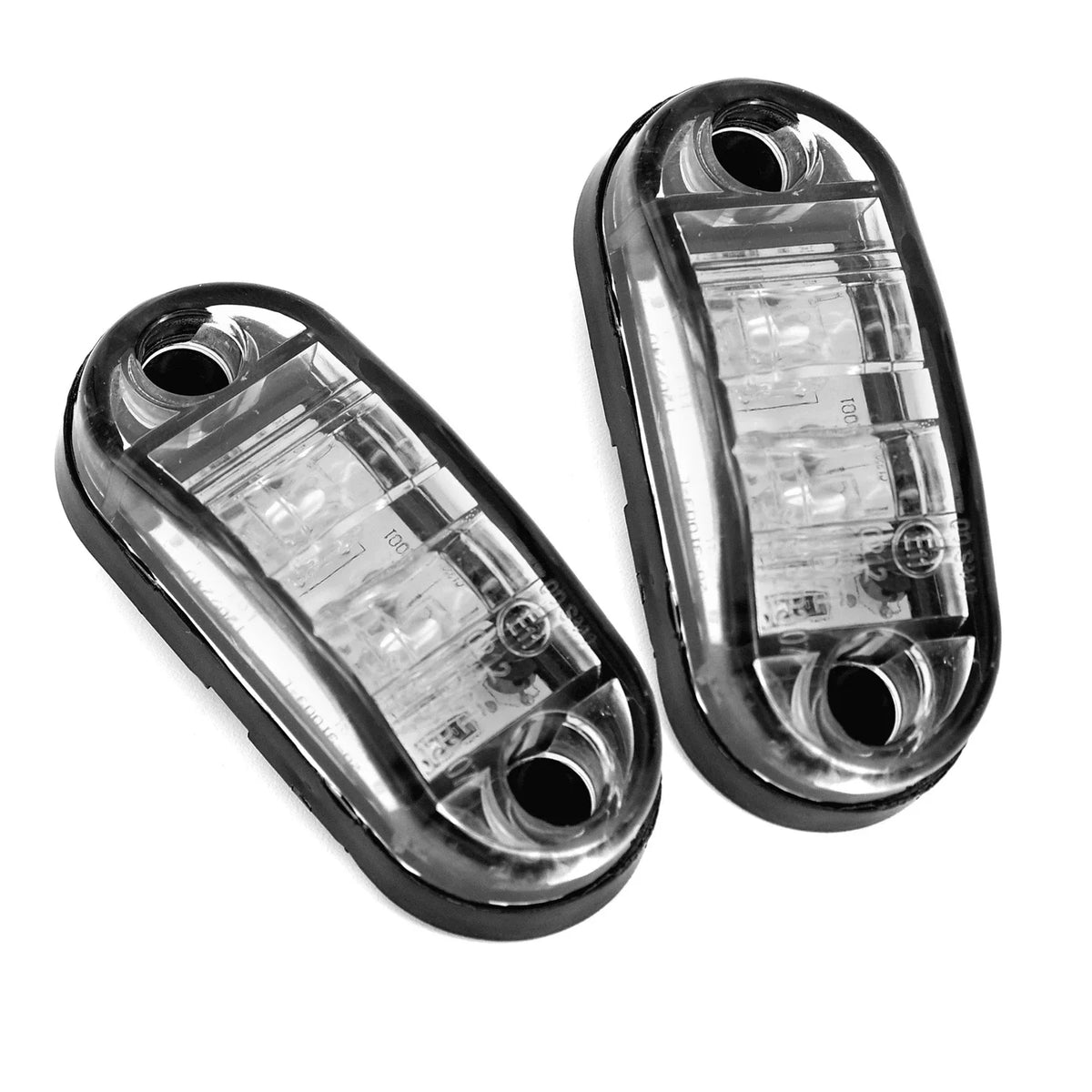 2PCS Set White Marker 12V Side Tail 24V Trailer