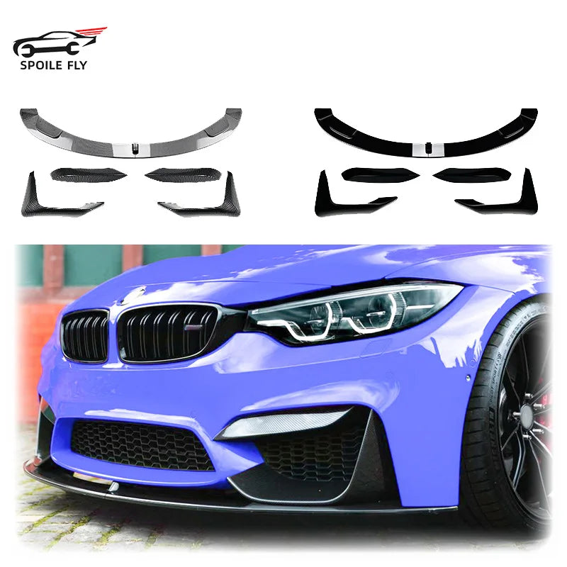 For BMW M3 M4 F80 F81 2013 2018 F82 F83 Front Bumper Lip Spoiler