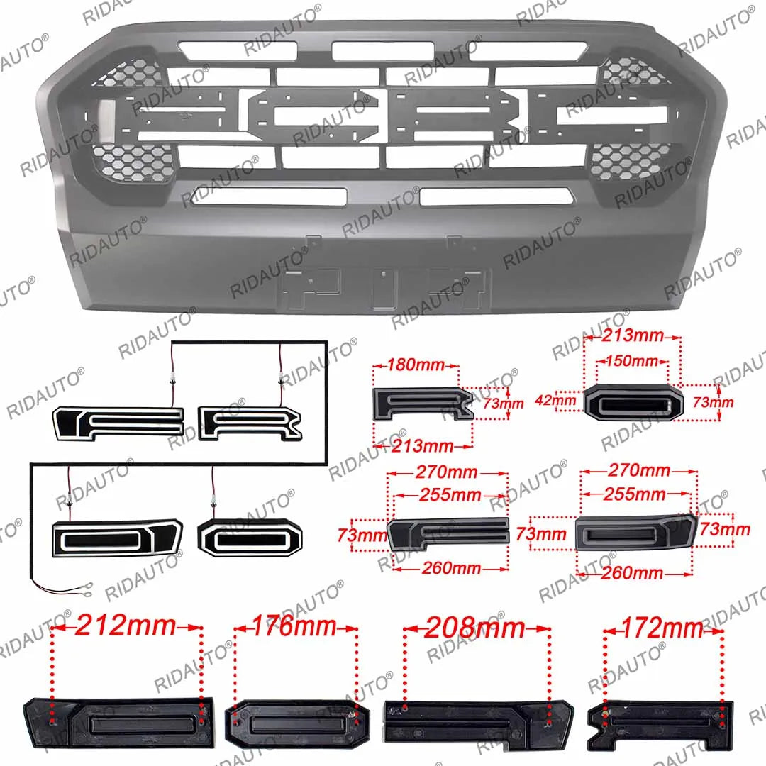For Ranger 2015-2021 T8 T7 Raptor Pickup Truck Modified Letter