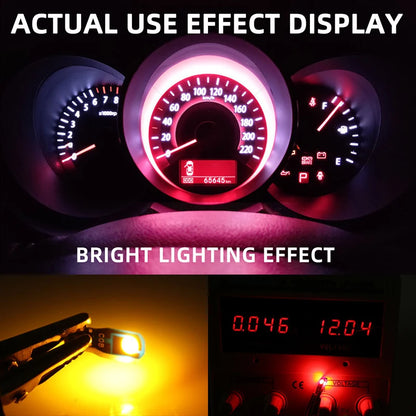 10PCS T5 W3W Bulb Cob 2SMD Interior Super Bright