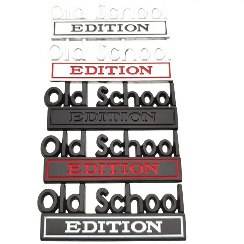 Old School Zinc Alloy Emblem 3D Metal Sticker Edition