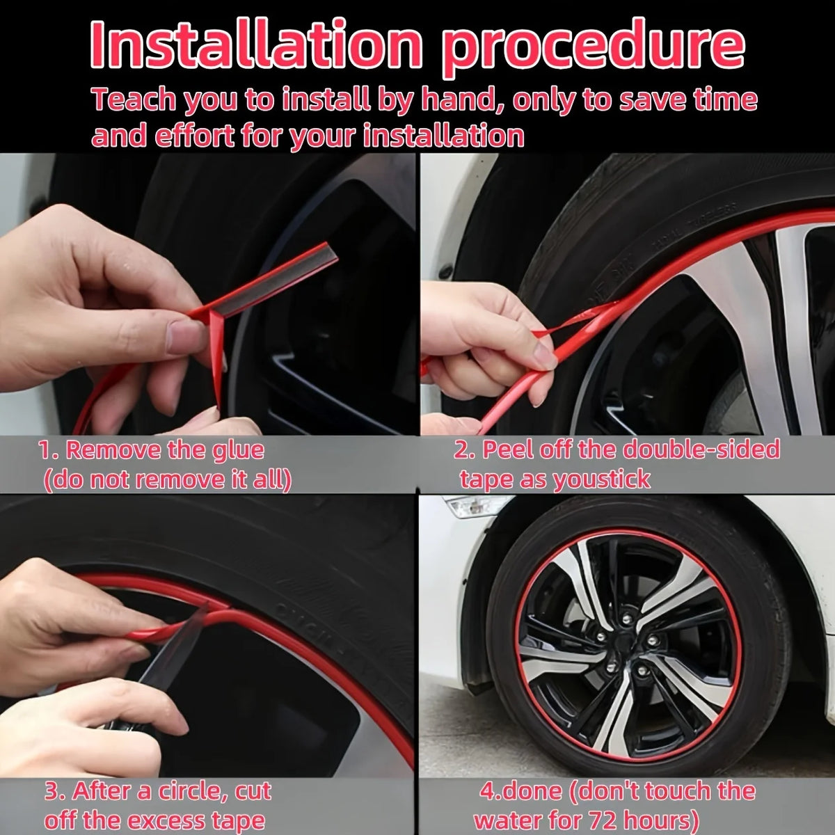 7.9-meter Wheel Hub Protective Strip Pvc Tire Rim Scratch