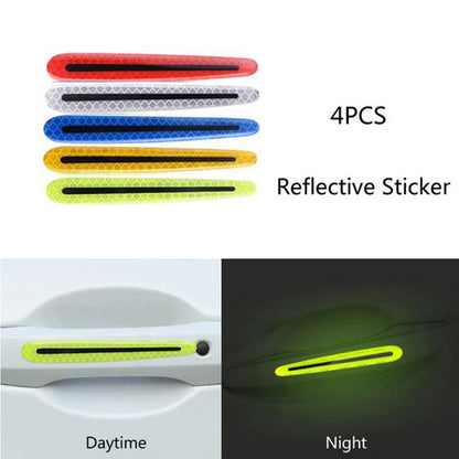 Wheel Hub Reflective Stripes Door Handle Safety Warning Sticker
