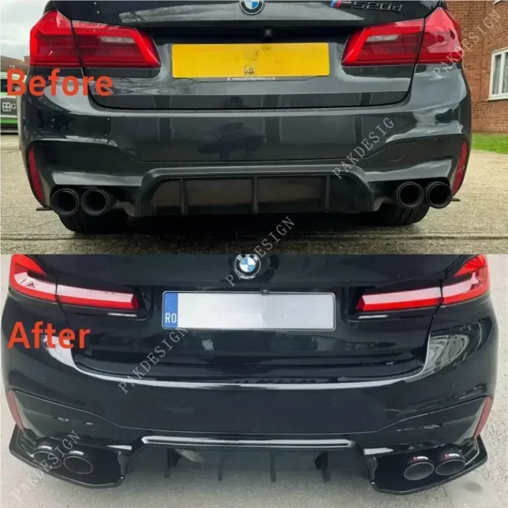 For BMW 5 Series G30 Lci ABS Rear Bumper Diffuser Side Splitter