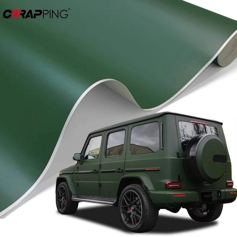 Body Matte Vinyl Film Sticker Dark Green Wrap Foil