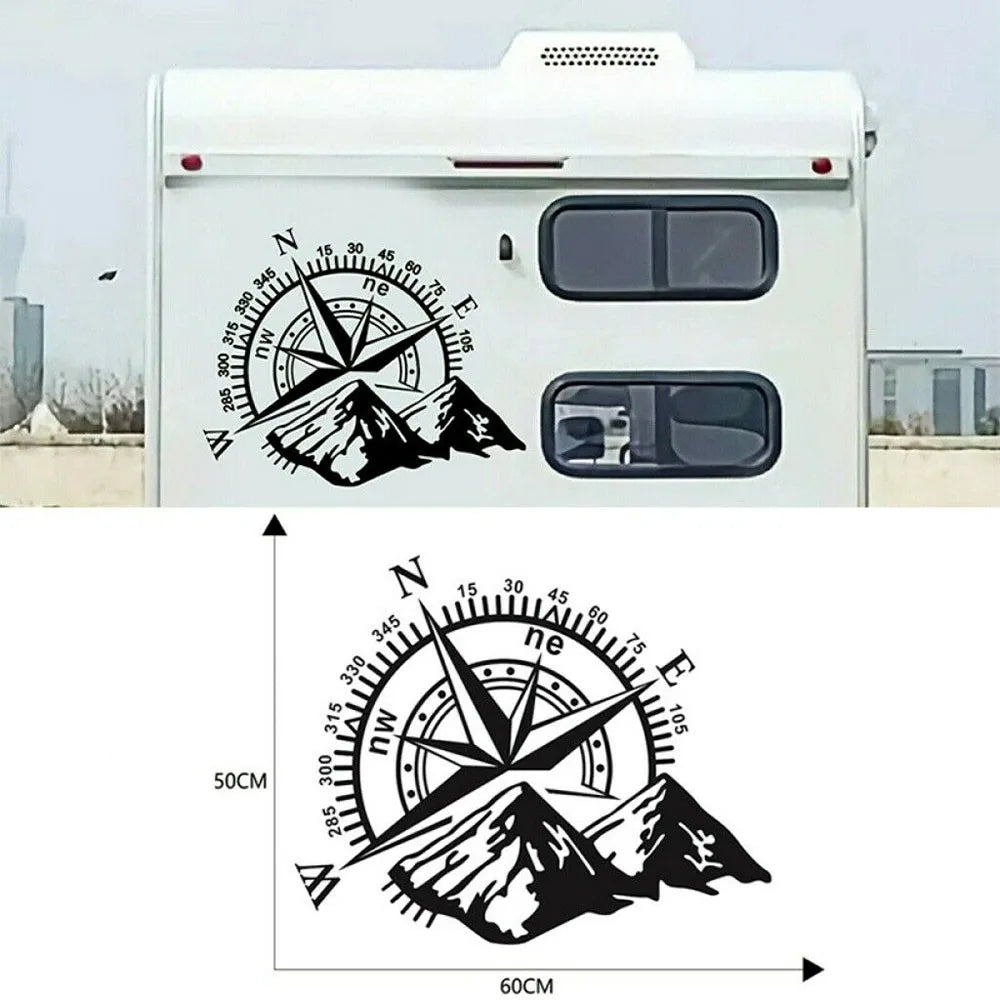 Hood Sticker mountain-compass Large Vinyl Bonnet Side Stickers