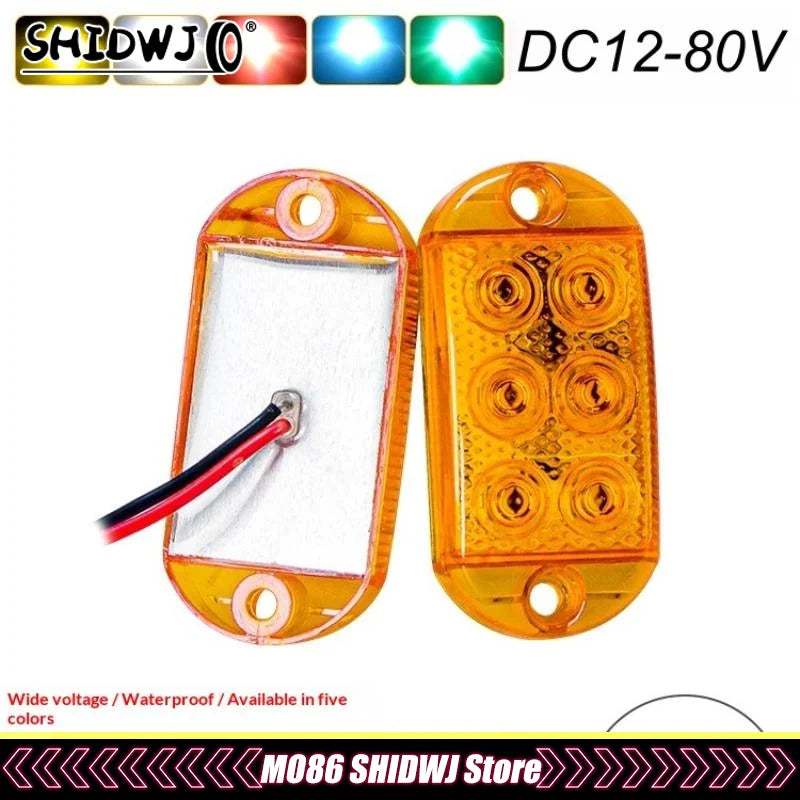 Set 12-80v Trailer Truck Signal Indicator 6leds high-brightness