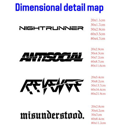 Sticker Revenge Nightrnner Antisocial Misunderstood Exterior