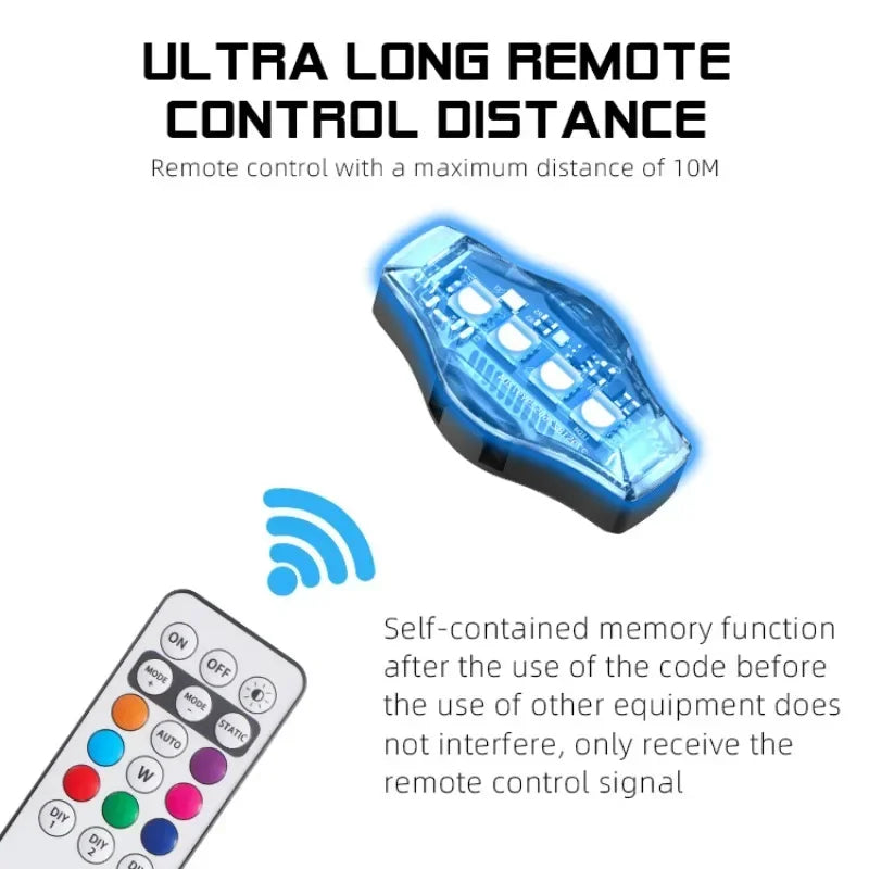 Wireless Remote Control Strobe Motorcycle Drone Scooter