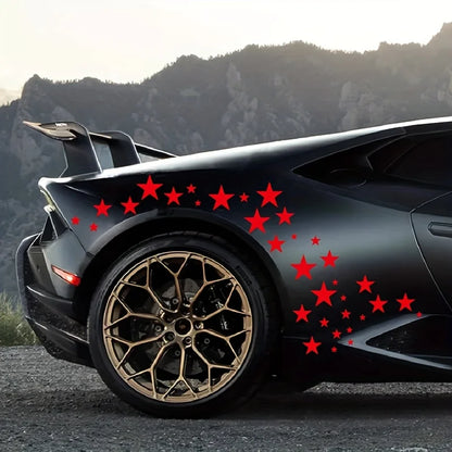 For Jdm 60PCS five-pointed Star Body Stickers Set Racing Side
