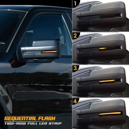 For Ford F-150 F150 2009-2014 Raptor Sequential Side Mirror Turn