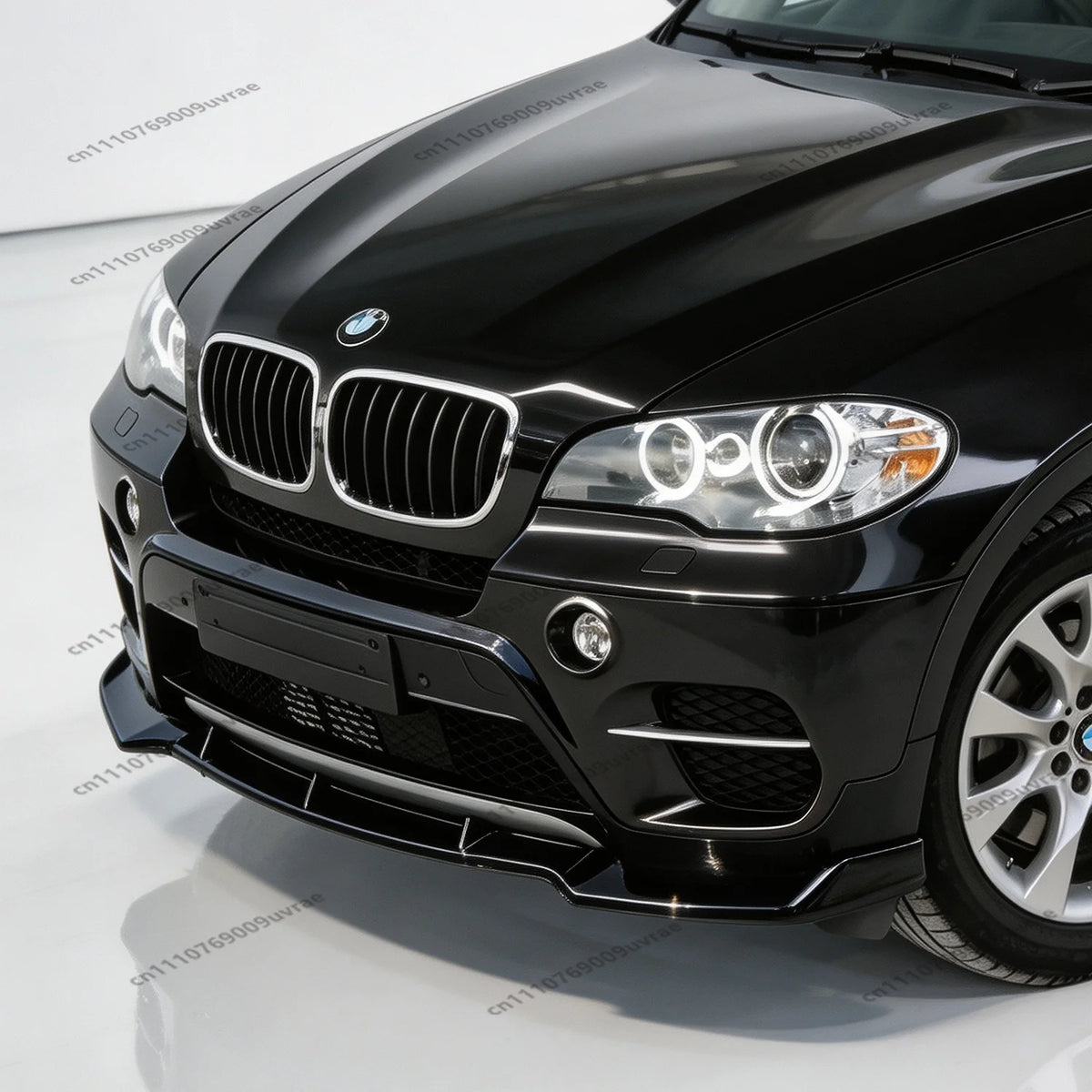 For BMW X5 E70 Standard 2010-2013 Gloss Black Mt Front Bumper