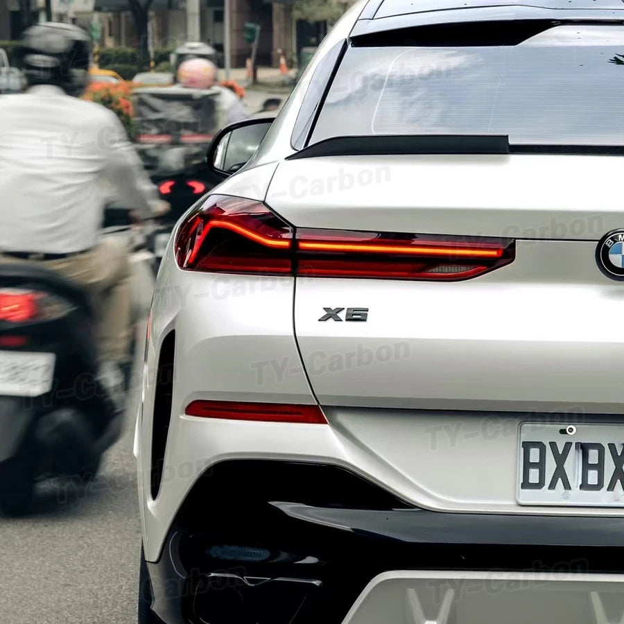 For BMW X6 G06&X6M F96 Lci Mp Real Carbon Fiber Rear Spoiler