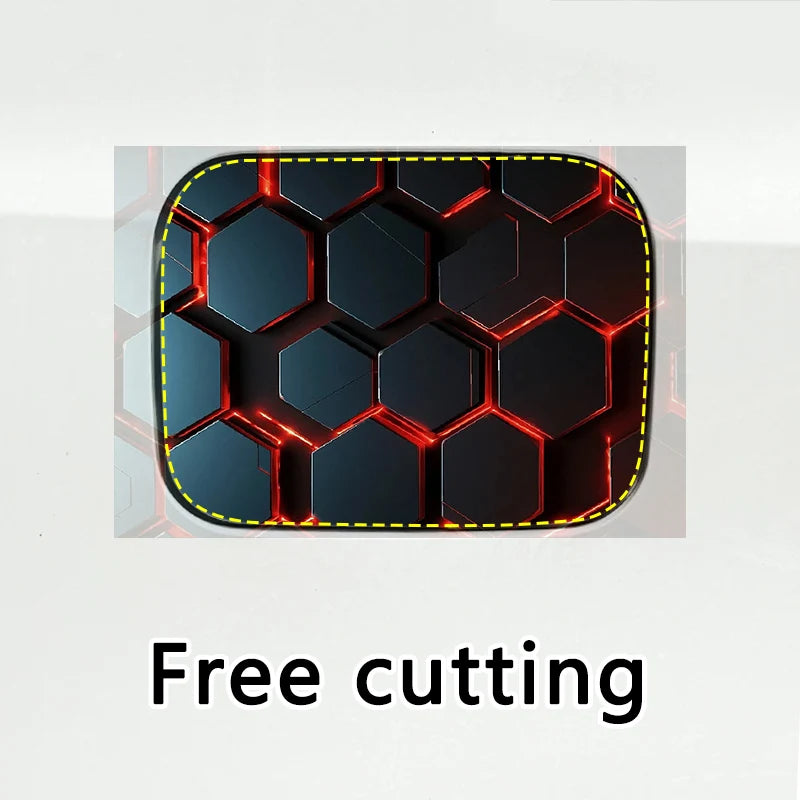 1PC 2PCS Honeycomb Pattern Fuel Tank Cap Stickers Waterproof