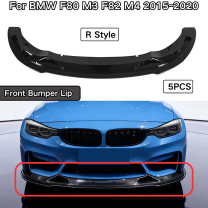 For BMW F80 M3 F82 M4 2015-2020 Front Bumper Lip 5PCS Body Kit