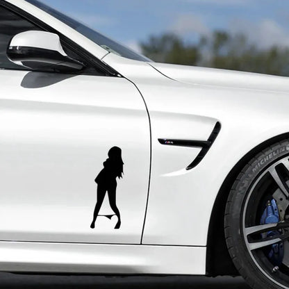 Sexy Girl Kneeling Standing Pose Body Sticker Decal Waterproof