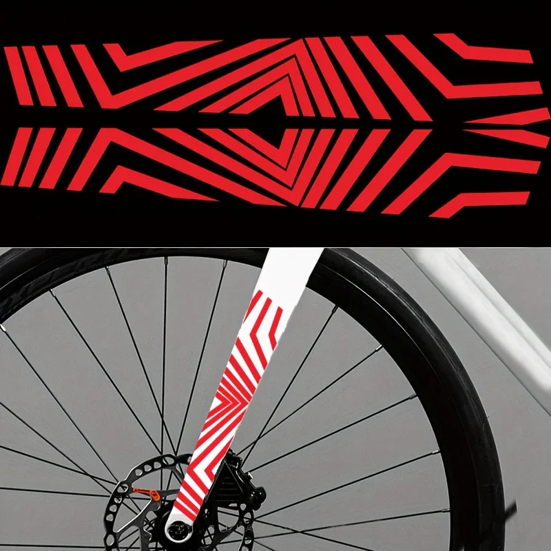 2D Flat Sticker Bicycle Motorcycle Glossy Surface Colorful Design