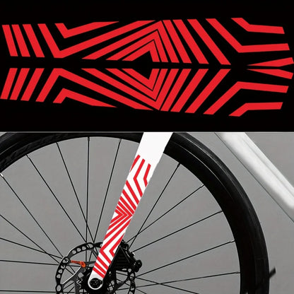 2D Flat Sticker Bicycle Motorcycle Glossy Surface Colorful Design