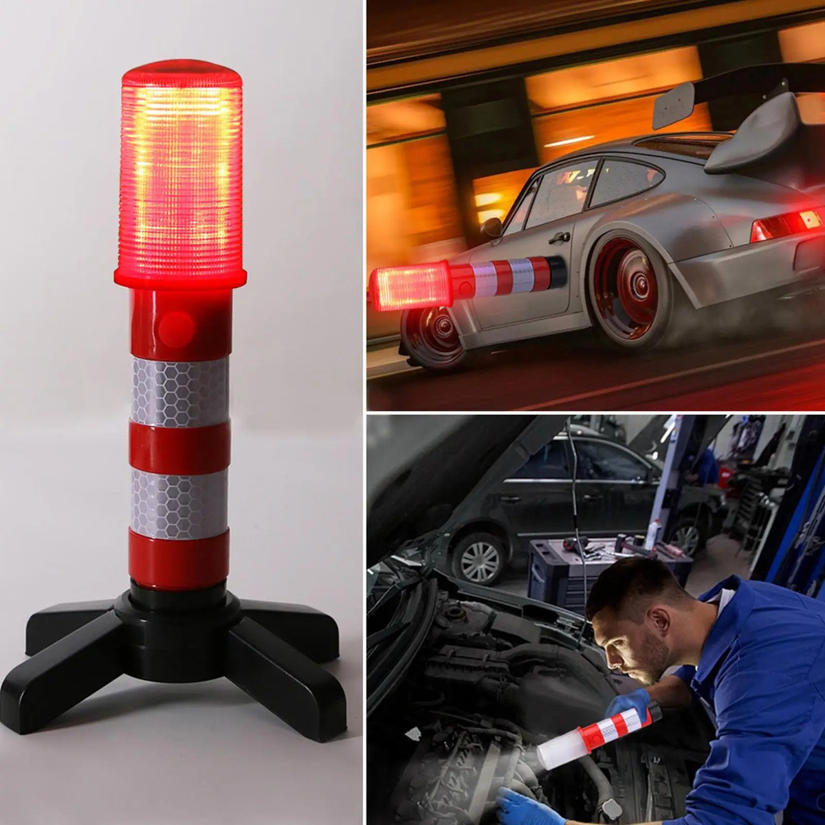 For Service Work Motorcycle Magnetic Strobe Modes