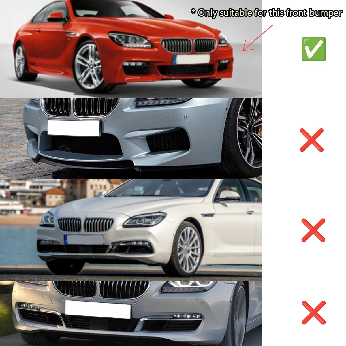 For BMW 6-Series F06 F12 F13 640I 650I m-sport 2012-2018 Front