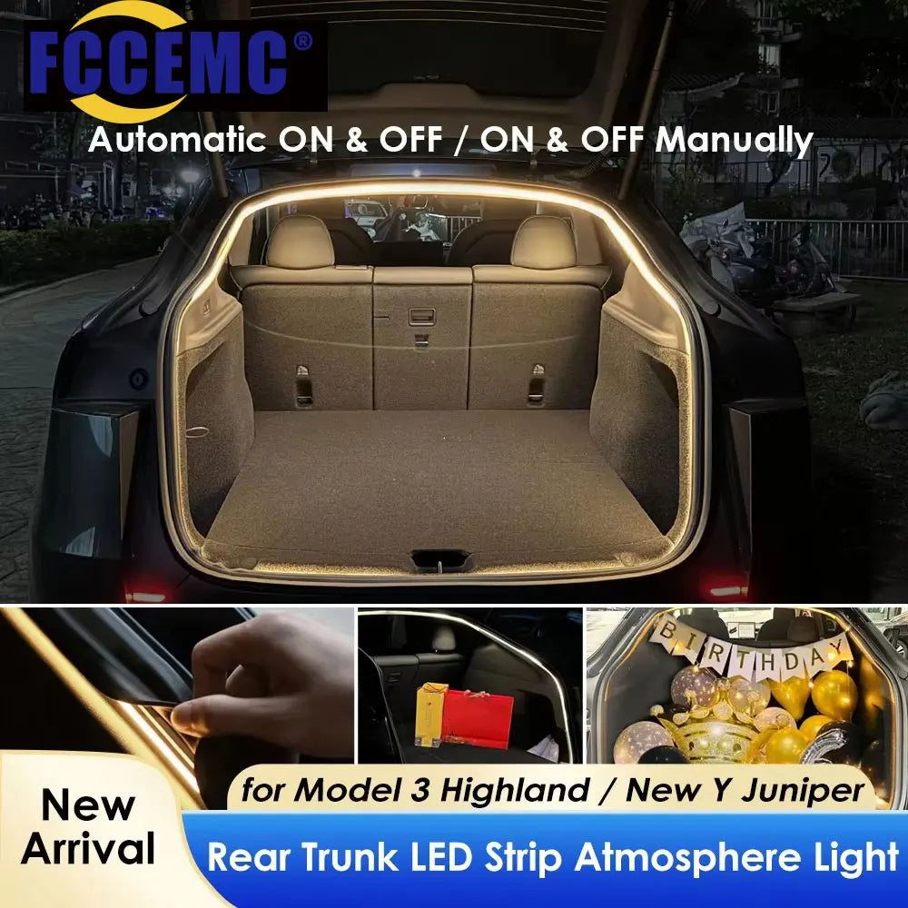 4M Rear Trunk Brighten Strip Modified Lighting Waterproof