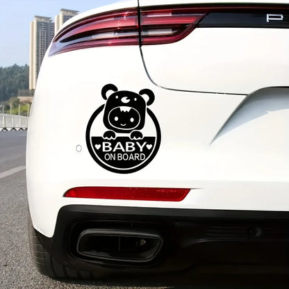 Art Design Baby On Boaro Exterior Fashion Cartoon Sticker