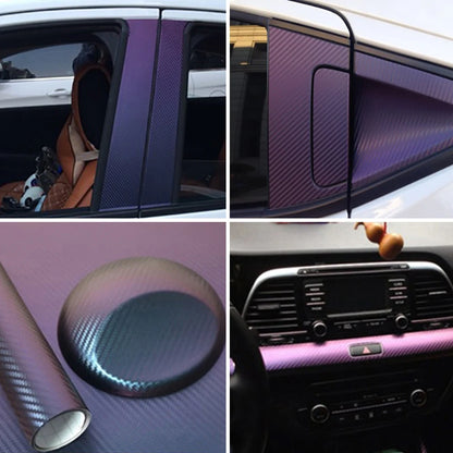 400 600CM 3D Chameleon Vinyl Film Body Carbon Fiber